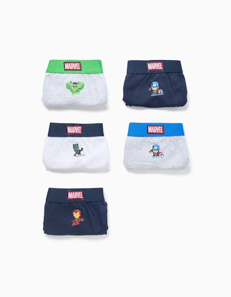 Lot de 5 slips à imprimés avengers Multicolore 1 - vertbaudet enfant 