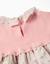 Robe bi-matière à motif floral Rose clair 3 - vertbaudet enfant 