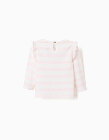 T-shirt en coton à rayures avec imprimé hello kitty Rose clair 2 - vertbaudet enfant 