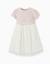 Robe bi-matière à manches courtes en tweed et maille Rose clair 1 - vertbaudet enfant 
