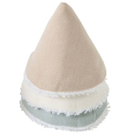 Lot de 4 cônes pare pipi en coton Marron, beige, bleu 2 - vertbaudet enfant 