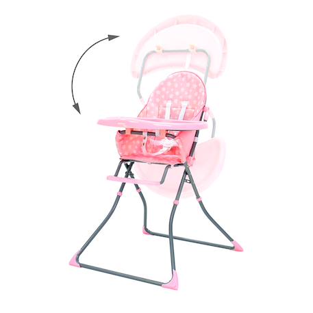 Chaise haute quick stars Gris+Rose 11 - vertbaudet enfant 