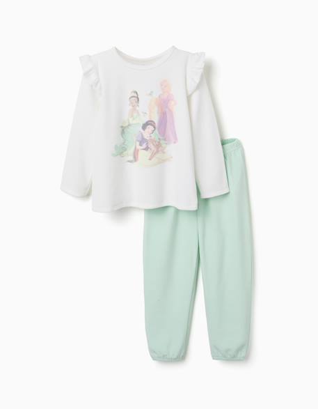 Pyjama en velours avec les princesses disney Blanc 1 - vertbaudet enfant 