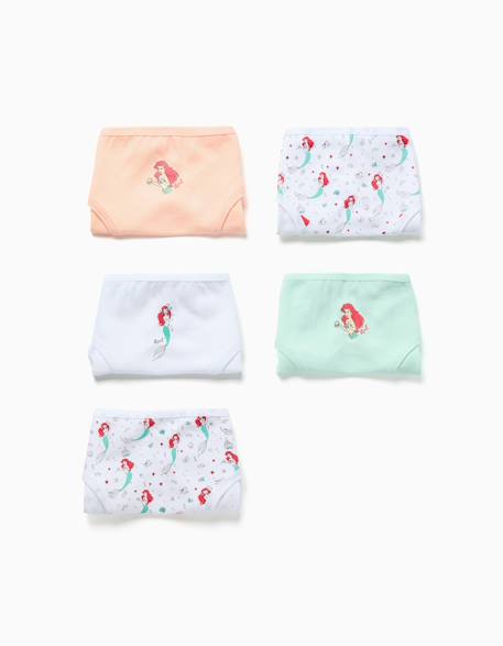 Fille-Lot de 5 culottes en coton avec la petite sirène