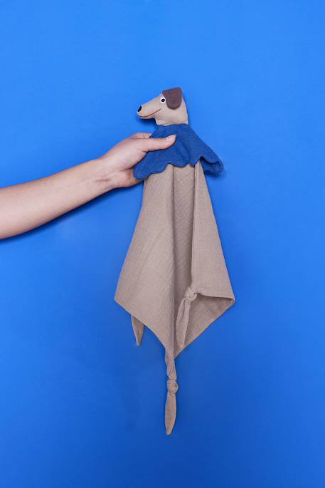 Doudou en coton biologique Marron foncé 3 - vertbaudet enfant 