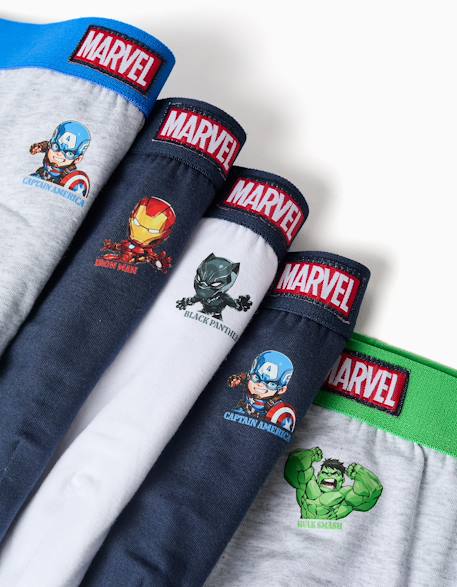 Lot de 5 slips à imprimés avengers Multicolore 2 - vertbaudet enfant 
