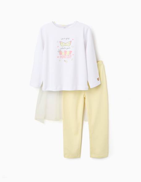 Fille-Pyjama long en coton avec cape amovible