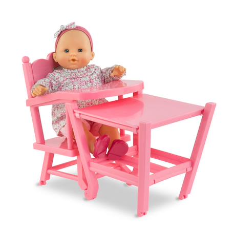 Chaise haute rose pour poupon 36 et 42 cm Multicolore 3 - vertbaudet enfant 