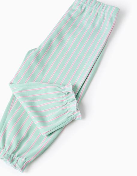 Pyjama long à rayures Vert clair 4 - vertbaudet enfant 