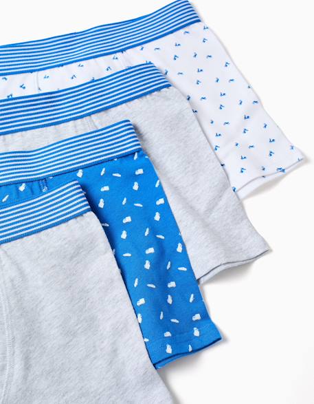 Lot de 4 boxers en coton unis/imprimés Multicolore 3 - vertbaudet enfant 