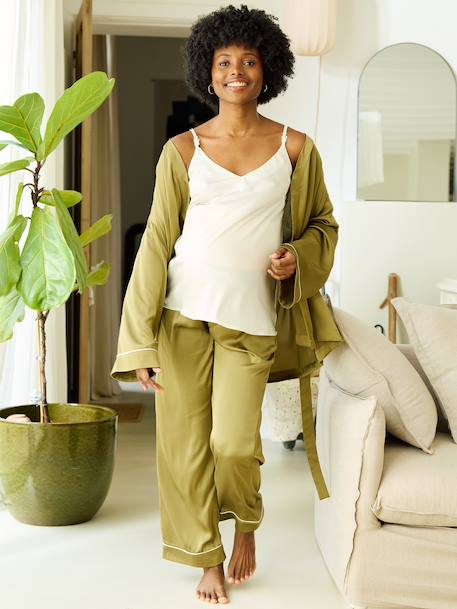 Kit peignoir grossesse allaitement olive 1 - vertbaudet enfant 