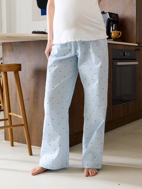 Pyjama cœurs grossesse et allaitement personnalisable bleu ciel 9 - vertbaudet enfant 