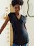 T-shirt grossesse col V kaki+noir 7 - vertbaudet enfant 