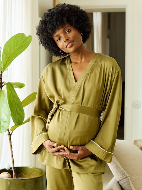Kit peignoir grossesse allaitement olive 9 - vertbaudet enfant 