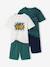 Lot 2 pyjashort jungle vert anglais 1 - vertbaudet enfant 