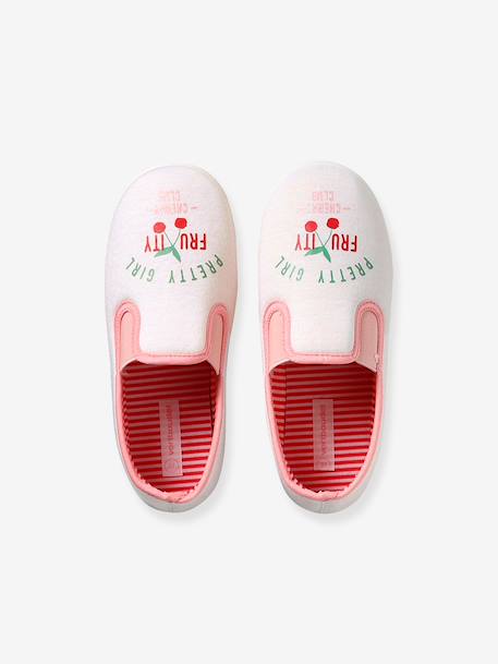 Chausson fille textile élastique rose+rose imprimé+rose pâle 14 - vertbaudet enfant 