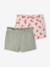 Lot de 2 shorts fille molleton léger mandarine+marine+vert d'eau 15 - vertbaudet enfant 