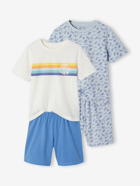 Lot 2 pyjashorts surf bleu ciel 1 - vertbaudet enfant 
