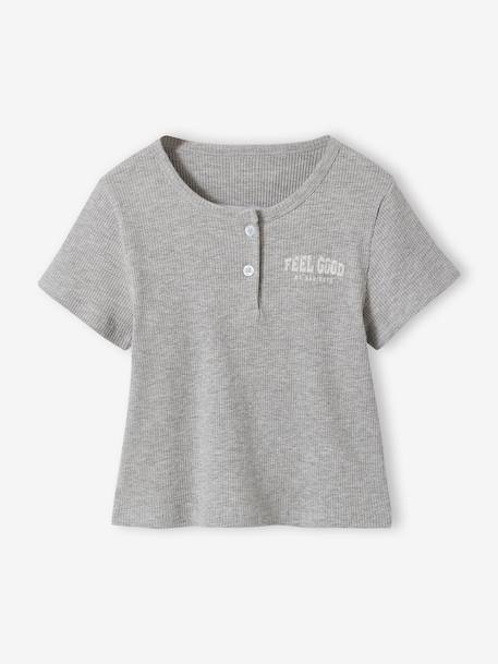 Lot 2 pyjamas court et long gris chiné 4 - vertbaudet enfant 