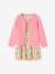 Ensemble fille robe + gilet mauve+rose imprimé 12 - vertbaudet enfant 