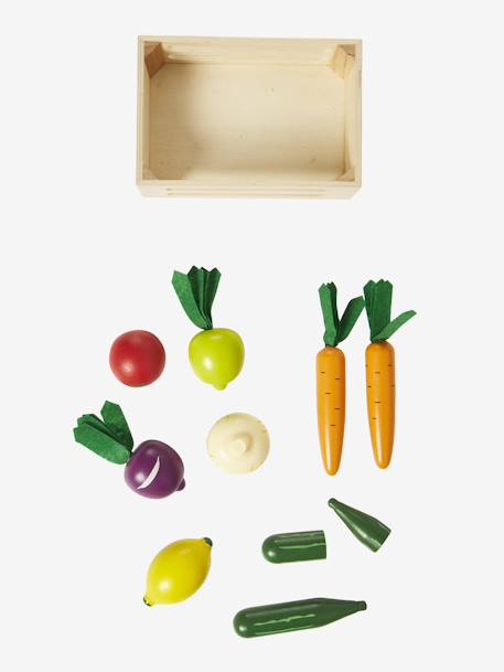 Cagette de légumes pour dinette en bois FSC® multicolore 4 - vertbaudet enfant 