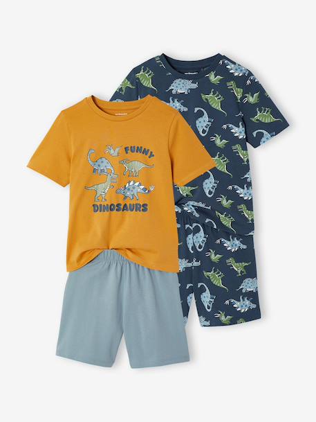 Lot 2 pyjashorts dino bleu nuit 1 - vertbaudet enfant 