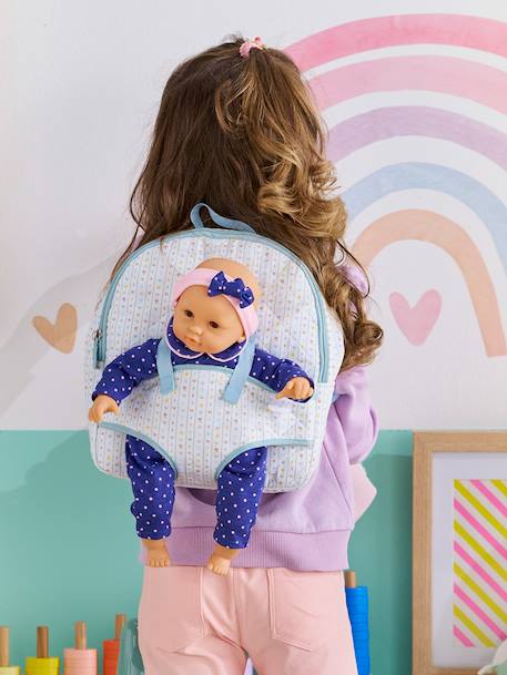 Sac à dos porte-poupon étoiles vert 2 - vertbaudet enfant 