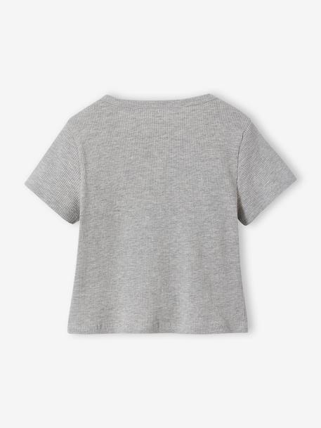 Lot 2 pyjamas court et long gris chiné 8 - vertbaudet enfant 