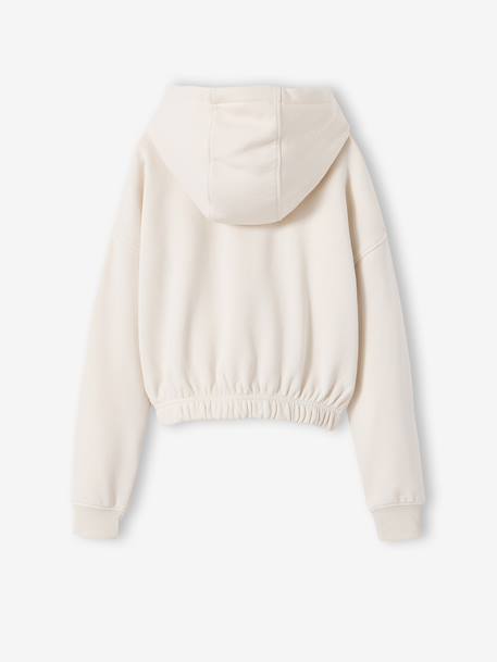 Sweat fille capuche sport vanille 3 - vertbaudet enfant 