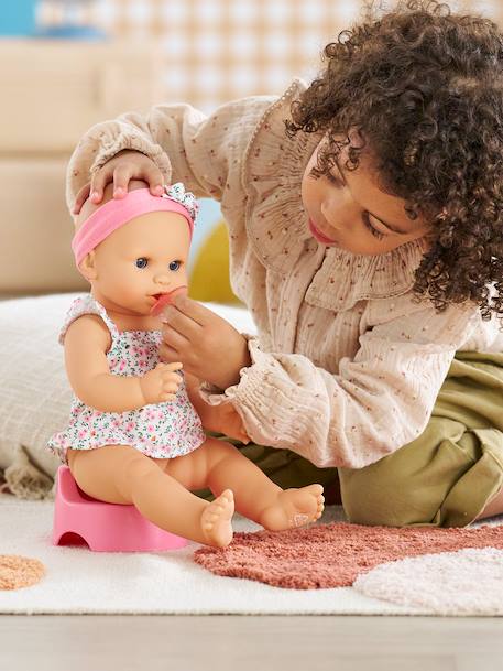 Poupon Emma fait pipi fleurie rose 7 - vertbaudet enfant 