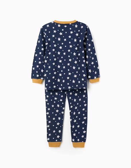 Pyjama long en coton à motif d'étoiles Bleu foncé 2 - vertbaudet enfant 