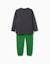 Pyjama long en coton avec imprimé minecraft Gris foncé 2 - vertbaudet enfant 
