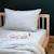Taie d'oreiller percale de coton bio rayé Rayé ambre+Rayé bleu ardoise+Rayé lin+Rayé peach+Rayé tilleul+Rayé tournesol 7 - vertbaudet enfant 