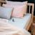 Taie d'oreiller percale de coton bio rayé Rayé ambre+Rayé bleu ardoise+Rayé lin+Rayé peach+Rayé tilleul+Rayé tournesol 12 - vertbaudet enfant 