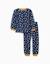 Pyjama long en coton à motif d'étoiles Bleu foncé 1 - vertbaudet enfant 