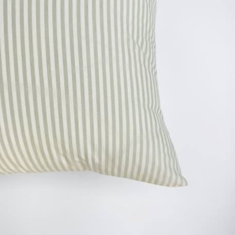 Taie d'oreiller percale de coton bio rayé Rayé ambre+Rayé bleu ardoise+Rayé lin+Rayé peach+Rayé tilleul+Rayé tournesol 28 - vertbaudet enfant 