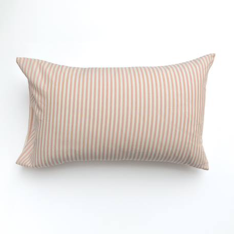Taie d'oreiller percale de coton bio rayé Rayé ambre+Rayé bleu ardoise+Rayé lin+Rayé peach+Rayé tilleul+Rayé tournesol 21 - vertbaudet enfant 