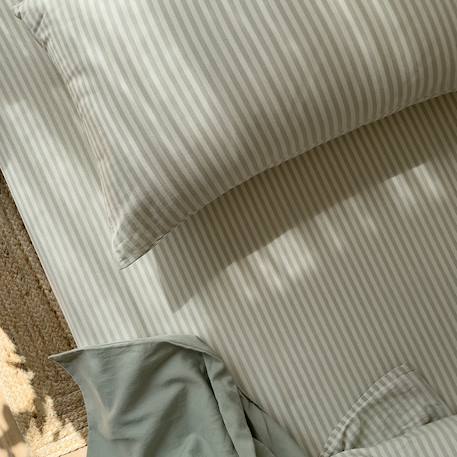 Taie d'oreiller percale de coton bio rayé Rayé ambre+Rayé bleu ardoise+Rayé lin+Rayé peach+Rayé tilleul+Rayé tournesol 29 - vertbaudet enfant 