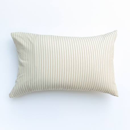 Taie d'oreiller percale de coton bio rayé Rayé ambre+Rayé bleu ardoise+Rayé lin+Rayé peach+Rayé tilleul+Rayé tournesol 18 - vertbaudet enfant 