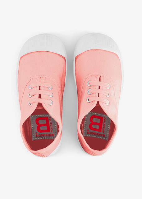 Tennis lacets enfant Bleu vif+Carbone+Citron+Electrique+Gris+Indigo+Kaki+Outre mer+Pomme+Rose+Rose leger+Rose tendre+Soleil 52 - vertbaudet enfant 