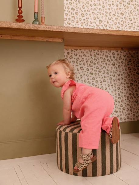 Combinaison bébé fille en gaze de coton rose 3 - vertbaudet enfant 