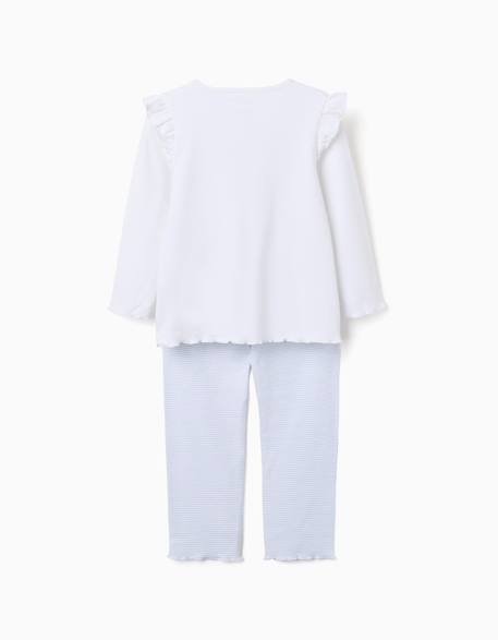 Pyjama long en coton à imprimé stitch Blanc 2 - vertbaudet enfant 
