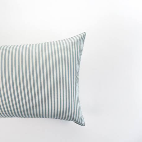 Taie d'oreiller percale de coton bio rayé Rayé ambre+Rayé bleu ardoise+Rayé lin+Rayé peach+Rayé tilleul+Rayé tournesol 10 - vertbaudet enfant 