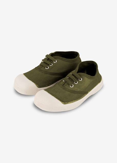 Tennis lacets enfant Bleu vif+Carbone+Citron+Electrique+Gris+Indigo+Kaki+Outre mer+Pomme+Rose+Rose leger+Rose tendre+Soleil 28 - vertbaudet enfant 