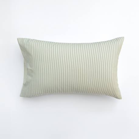 Taie d'oreiller percale de coton bio rayé Rayé ambre+Rayé bleu ardoise+Rayé lin+Rayé peach+Rayé tilleul+Rayé tournesol 26 - vertbaudet enfant 