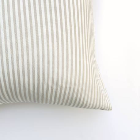Taie d'oreiller percale de coton bio rayé Rayé ambre+Rayé bleu ardoise+Rayé lin+Rayé peach+Rayé tilleul+Rayé tournesol 16 - vertbaudet enfant 