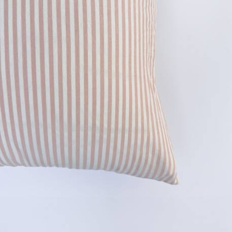 Taie d'oreiller percale de coton bio rayé Rayé ambre+Rayé bleu ardoise+Rayé lin+Rayé peach+Rayé tilleul+Rayé tournesol 23 - vertbaudet enfant 