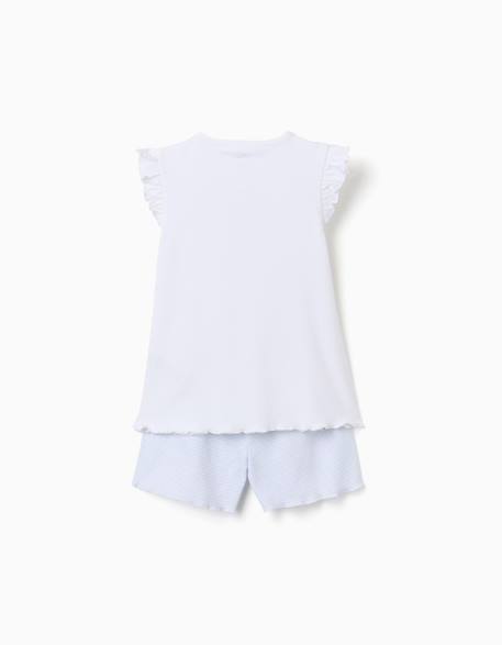 Pyjama court en coton avec imprimé stitch Blanc 2 - vertbaudet enfant 