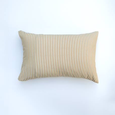 Taie d'oreiller percale de coton bio rayé Rayé ambre+Rayé bleu ardoise+Rayé lin+Rayé peach+Rayé tilleul+Rayé tournesol 3 - vertbaudet enfant 