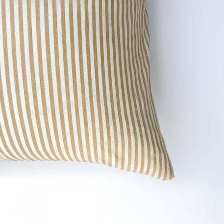 Taie d'oreiller percale de coton bio rayé Rayé ambre+Rayé bleu ardoise+Rayé lin+Rayé peach+Rayé tilleul+Rayé tournesol 5 - vertbaudet enfant 